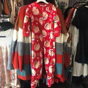 Elf fleece footed pajamas